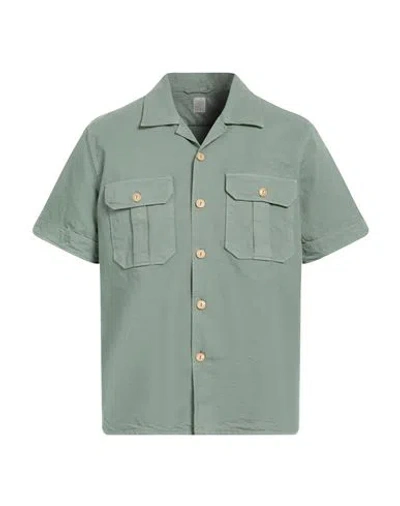 Eleventy Man Shirt Light Green Size L Cotton