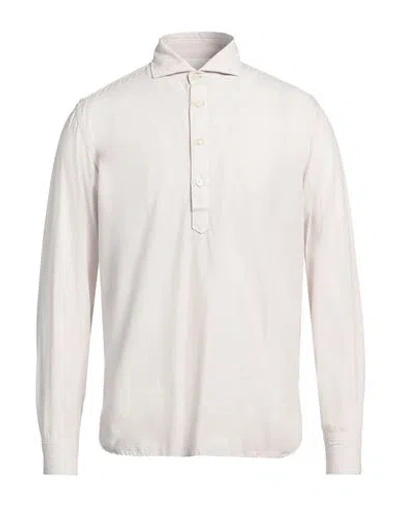 Eleventy Man Shirt Light Grey Size 15 ½ Cotton In White