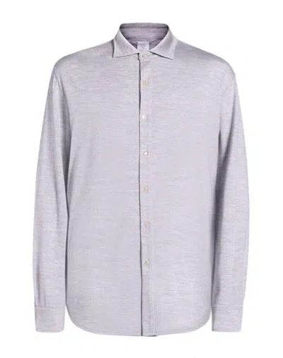Eleventy Man Shirt Light Grey Size M Wool, Cashmere In Neutral