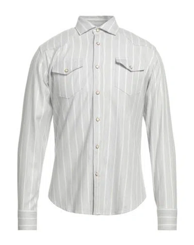 Eleventy Man Shirt Light Grey Size S Cotton, Lyocell