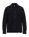 Eleventy Man Shirt Midnight Blue Size 42 Wool, Polyester, Polyurethane In Blue