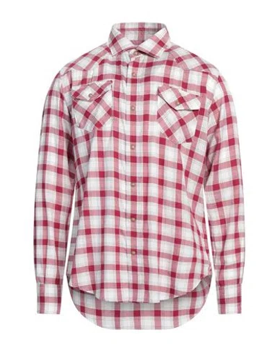 Eleventy Man Shirt Red Size 15 ½ Cotton