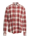 Eleventy Man Shirt Red Size 3xl Cotton In Red
