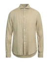 Eleventy Man Shirt Sage Green Size M Linen