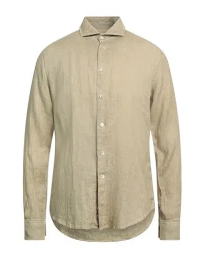 Eleventy Man Shirt Sage Green Size M Linen