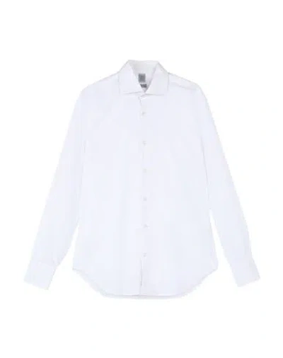 Eleventy Man Shirt White Size 15 ¾ Cotton, Polyamide, Elastane