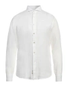 Eleventy Man Shirt White Size 15 ½ Linen