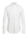 ELEVENTY ELEVENTY MAN SHIRT WHITE SIZE 17 COTTON, POLYAMIDE, ELASTANE