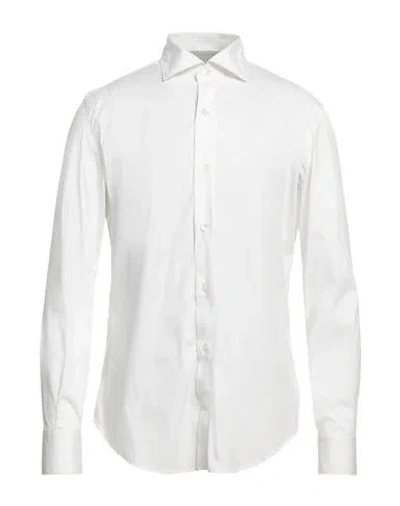 Eleventy Man Shirt White Size 17 Cotton, Polyamide, Elastane