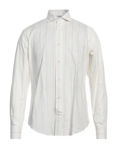 Eleventy Man Shirt White Size L Cotton, Lyocell