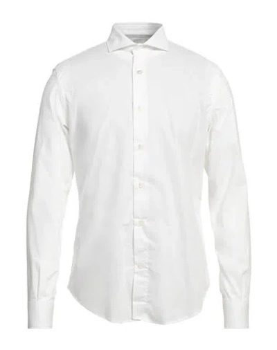 Eleventy Man Shirt White Size Xl Cotton, Polyester