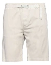 Eleventy Man Shorts & Bermuda Shorts Beige Size 32 Cotton, Elastane In White