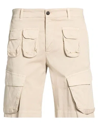 Eleventy Man Shorts & Bermuda Shorts Beige Size 33 Cotton, Elastane