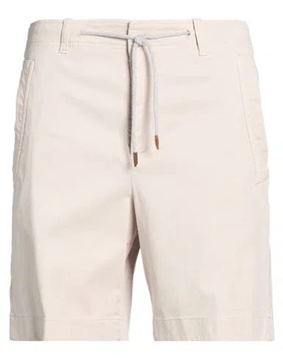 Eleventy Man Shorts & Bermuda Shorts Cream Size 29 Cotton, Lyocell, Silk, Elastane In White
