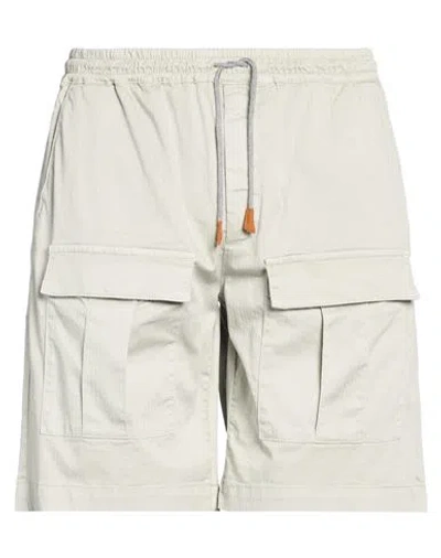 Eleventy Man Shorts & Bermuda Shorts Light Grey Size 34 Cotton, Elastane In White