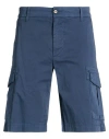 Eleventy Man Shorts & Bermuda Shorts Midnight Blue Size 31 Cotton, Elastane