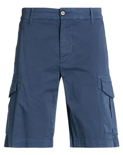 Eleventy Man Shorts & Bermuda Shorts Midnight Blue Size 31 Cotton, Elastane