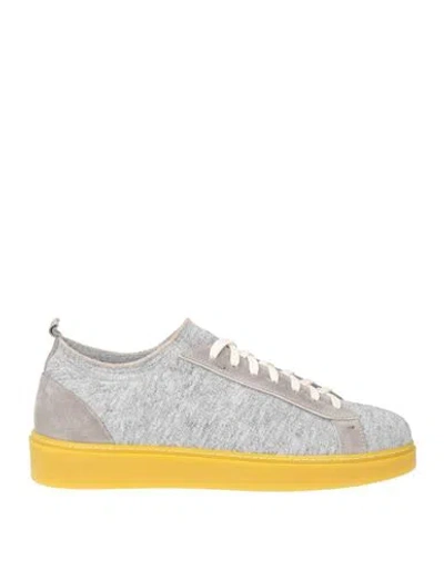 Eleventy Man Sneakers Grey Size 11 Textile Fibers, Leather