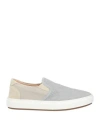 Eleventy Man Sneakers Light Grey Size 11 Textile Fibers, Leather In Grey
