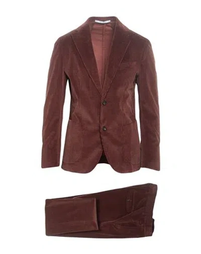 Eleventy Man Suit Brick Size 40 Cotton, Wool, Elastane In Brown