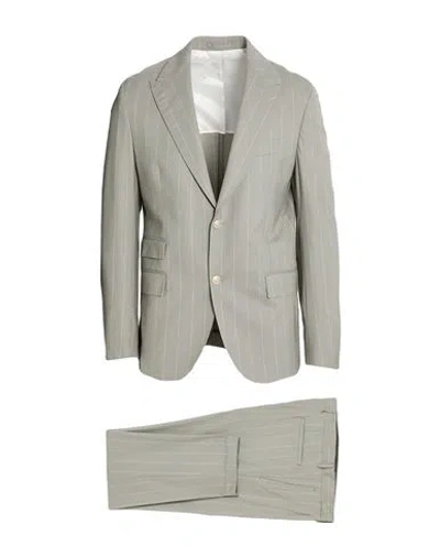 Eleventy Man Suit Grey Size 40 Wool, Silk, Elastane In Gray