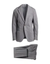 Eleventy Man Suit Grey Size 42 Wool, Cotton In Gray