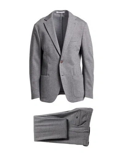 Eleventy Man Suit Grey Size 42 Wool, Cotton In Gray
