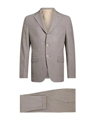 Eleventy Man Suit Light Grey Size 38 Wool, Polyamide, Silk, Elastane