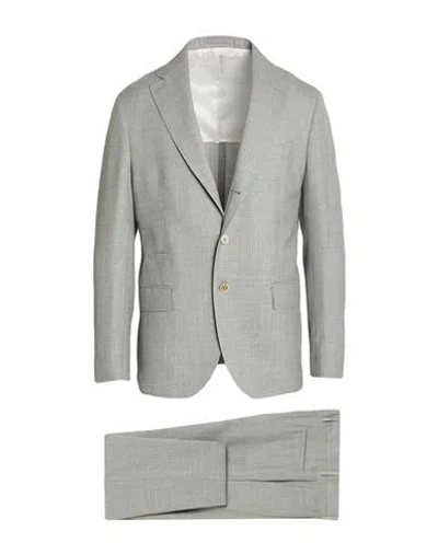 Eleventy Man Suit Light Grey Size 40 Wool, Silk, Linen In Gray
