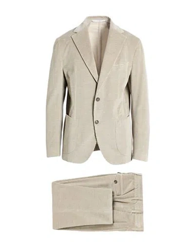 Eleventy Man Suit Light Grey Size 44 Cotton, Wool, Elastane In White