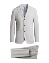 Eleventy Man Suit Light Grey Size 44 Wool, Elastane In Gray