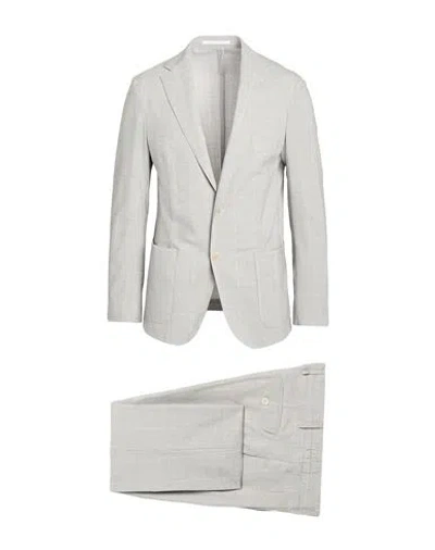Eleventy Man Suit Light Grey Size 48 Wool, Elastane In Gray