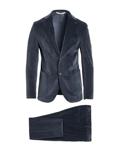 Eleventy Man Suit Midnight Blue Size 38 Cotton, Wool, Elastane