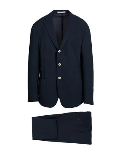 Eleventy Man Suit Midnight Blue Size 46 Polyester