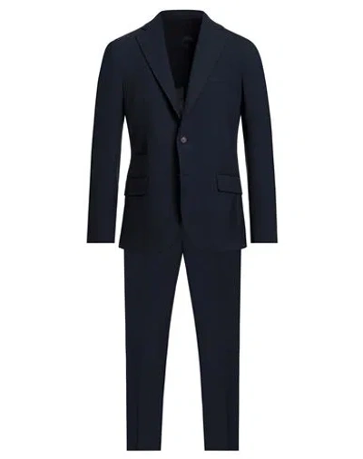 Eleventy Man Suit Midnight Blue Size 46 Polyester, Wool, Elastane