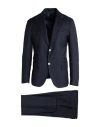 Eleventy Man Suit Midnight Blue Size 50 Wool In Blue