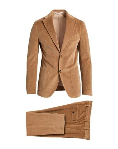 Eleventy Man Suit Sand Size 46 Cotton, Cashmere, Elastane In Multi