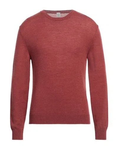 Eleventy Man Sweater Brick Red Size M Virgin Wool