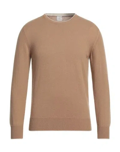 Eleventy Man Sweater Camel Size M Cashmere In Beige