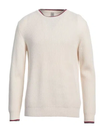 Eleventy Man Sweater Cream Size 40 Cashmere In White