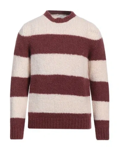 Eleventy Man Sweater Garnet Size Xl Cashmere, Alpaca Wool, Silk In Red