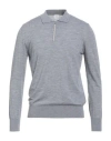 Eleventy Man Sweater Grey Size Xxl Wool In Blue