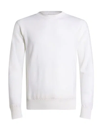 Eleventy Man Sweater Ivory Size M Wool In White