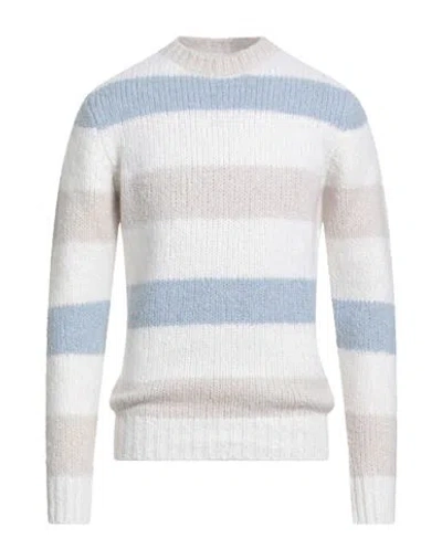 Eleventy Man Sweater Light Blue Size M Cashmere, Alpaca Wool, Silk