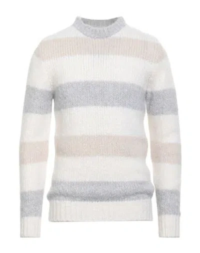 Eleventy Man Sweater Light Grey Size M Cashmere, Alpaca Wool, Silk In Gray