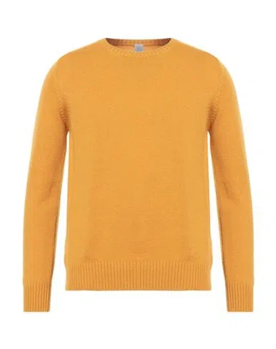 Eleventy Man Sweater Marigold Size M Cashmere In Yellow