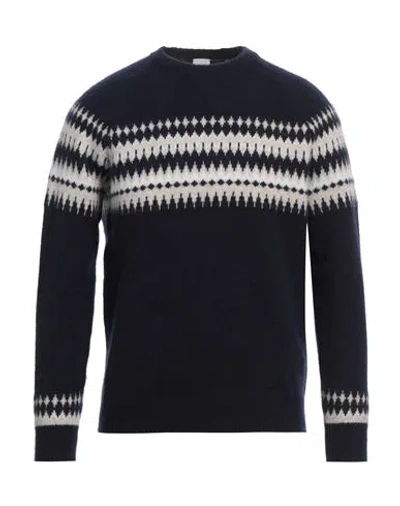 Eleventy Man Sweater Midnight Blue Size L Cashmere, Silk, Polyester