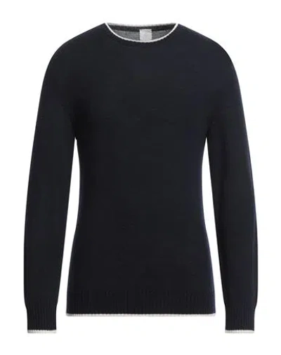Eleventy Man Sweater Midnight Blue Size M Wool In Blue