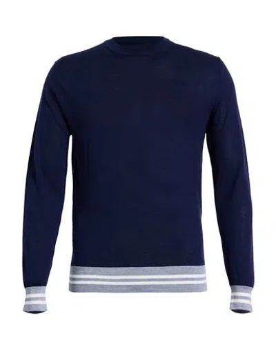 Eleventy Man Sweater Midnight Blue Size Xxl Wool, Silk