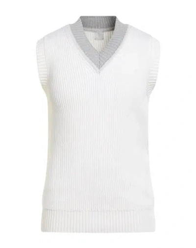 Eleventy Man Sweater White Size L Wool